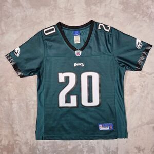 Vintage Reebok Eagles Brian Dawkins Jersey Sewn Youth Medium Y2K Midnight Green